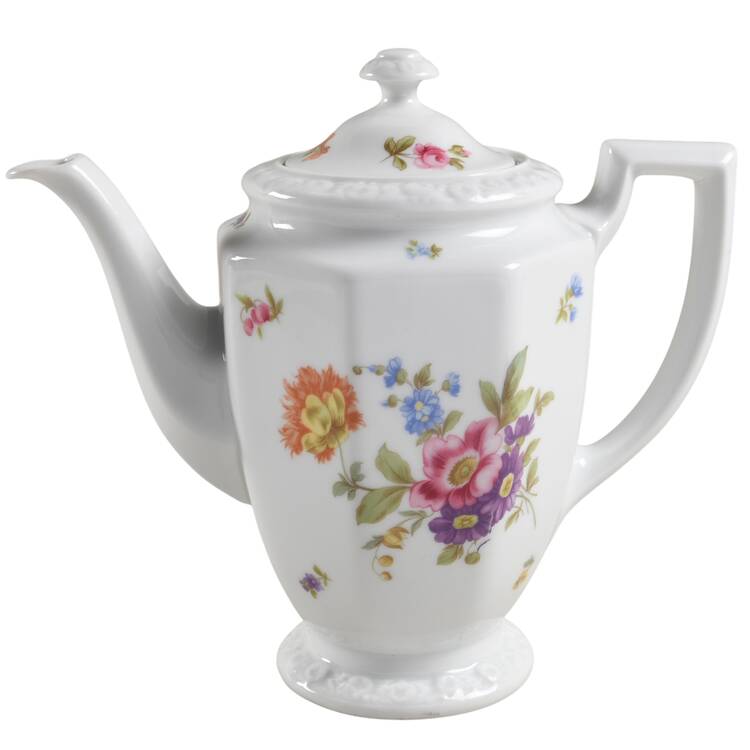 Flowers (Classic Stamp) Coffee Pot & Lid