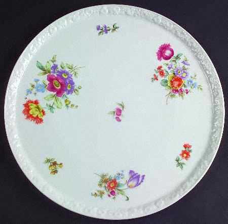 Flowers (Classic Stamp) Cake Plate