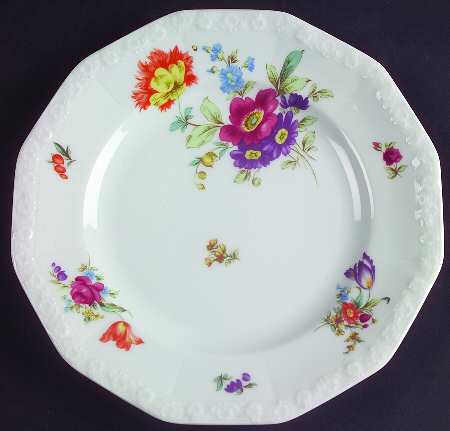 Flowers (Classic Stamp) Luncheon Plate