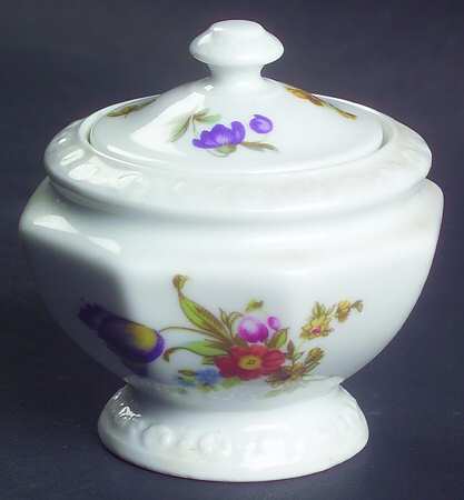 Flowers (Classic Stamp) Mini Sugar Bowl & Lid