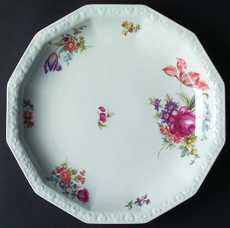 Flowers (Classic Stamp) Cake Plate