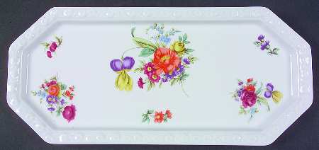 Flowers (Classic Stamp) Large Sandwich Tray