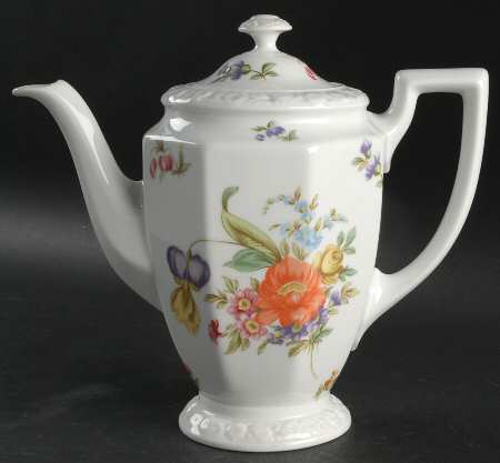 Flowers (Classic Stamp) Small Coffee Pot & Lid