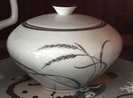 Flowing Wheat Sugar Bowl & Lid