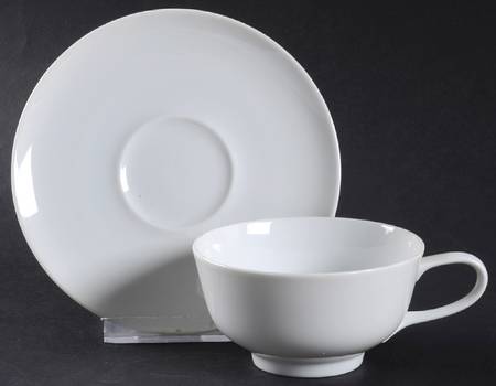 Form E (White) Footed Cup & Saucer Set