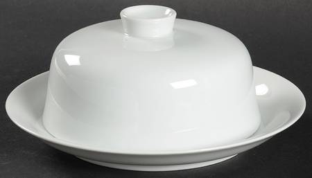 Form E (White) Round Covered Butter