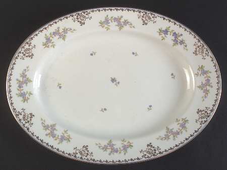 Forget Me Not 14" Oval Serving Platter