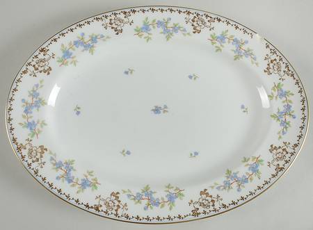 Forget Me Not 13" Oval Serving Platter
