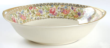 Garden Caprice (Scalloped Edge) 9" Round Vegetable Bowl