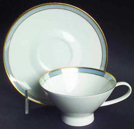 Gala Blue (Not Classic Rose Collection) Footed Cup & Saucer Set