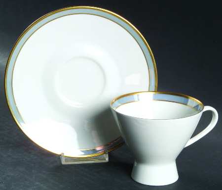 Gala Blue (Not Classic Rose Collection) Footed Cup & Saucer Set
