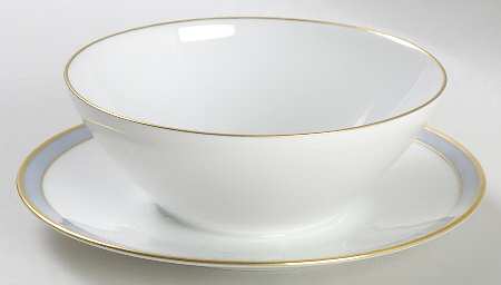 Gala Blue (Not Classic Rose Collection) Sauce Boat with Attached Underplate
