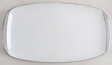 Gala Grey (Platinum Trim) 17" Oval Serving Platter