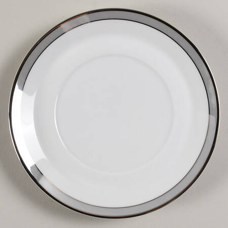 Gala Grey (Platinum Trim) Saucer for Flat Cup