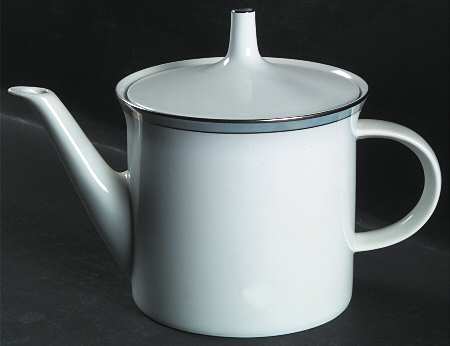Gala Grey (Platinum Trim) Teapot & Lid