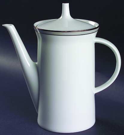 Gala Grey (Platinum Trim) Coffee Pot & Lid