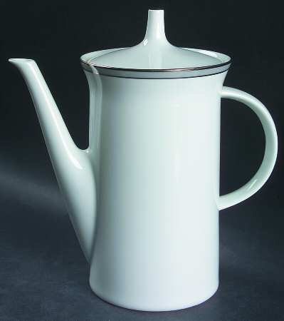 Gala Grey (Platinum Trim) Coffee Pot & Lid