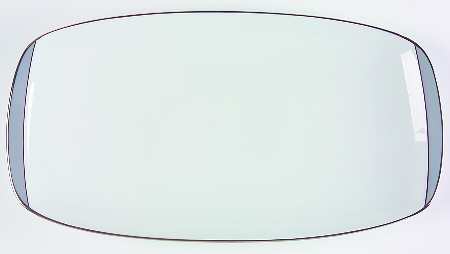 Gala Grey (Platinum Trim) 16" Oval Serving Platter