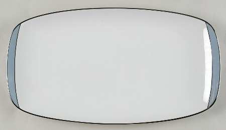 Gala Grey (Platinum Trim) 13" Oval Serving Platter
