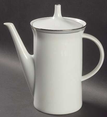 Gala Grey (Platinum Trim) Small Coffee Pot & Lid