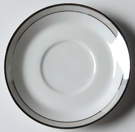 Gala Grey (Platinum Trim) Saucer for Flat Demitasse Cup