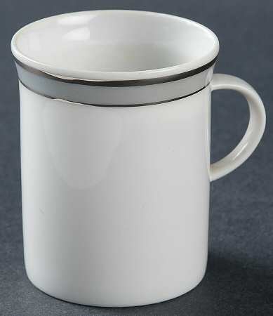 Gala Grey (Platinum Trim) Flat Demitasse Cup