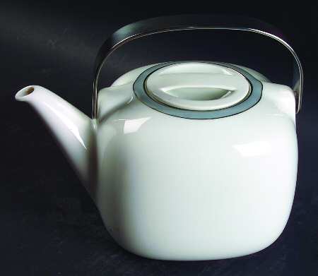 Gala Grey (Platinum Trim, Suomi) Teapot & Lid