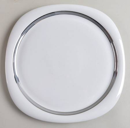 Gala Grey (Platinum Trim, Suomi) 11" Chop Plate (Round Platter)