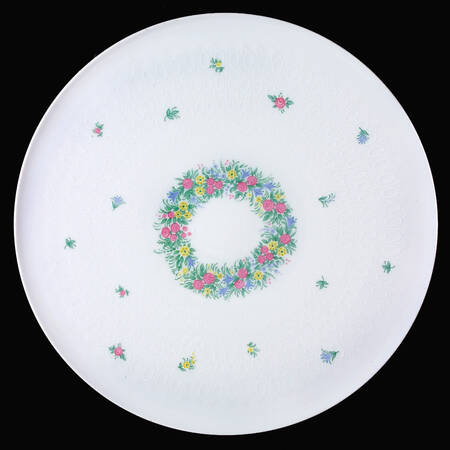 Garland (Multicolor, Romance) Round Torte Plate