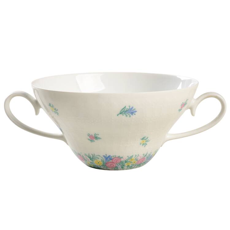 Garland (Multicolor, Romance) Flat Cream Soup Bowl