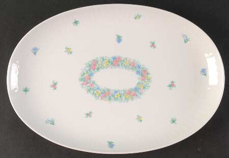 Garland (Multicolor, Romance) 11" Oval Serving Platter