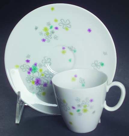 Gayety Flat Demitasse Cup & Saucer Set