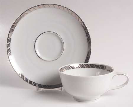 Gloriette Platin Flat Cup & Saucer Set