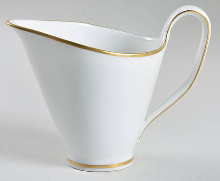 Gold Band (Bettina, White) Creamer