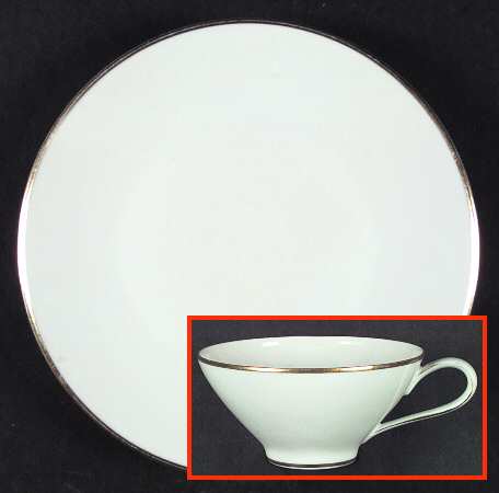 Gold Band (Bettina, White) Salad Plate
