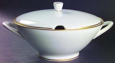 Gold Band (Bettina, White) Tureen &  Lid