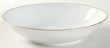 Gold Band (Bettina, White) Coupe Soup Bowl