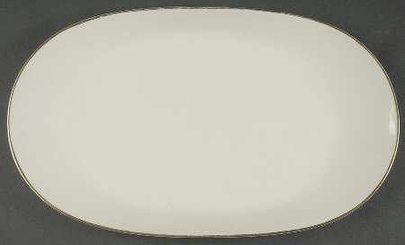 Gold Band (Bettina, Ivory) 15" Oval Serving Platter