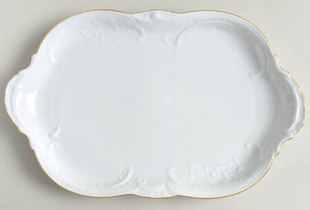 Gold Band (Sanssouci, White) 11" Oval Serving Platter