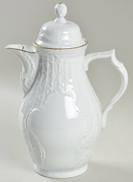 Gold Band (Sanssouci, White) Coffee Pot & Lid