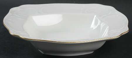 Gold Band (Sanssouci, White) 9" Square Vegetable Bowl