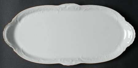 Gold Band (Sanssouci, White) Large Sandwich Tray