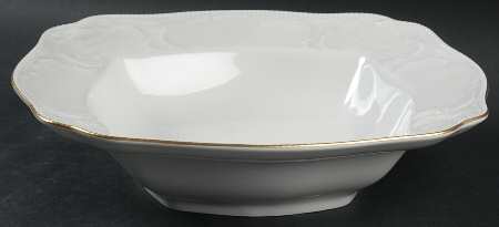 Gold Band (Sanssouci, White) 11" Square Vegetable Bowl
