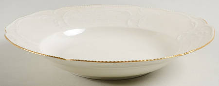 Gold Band (Sanssouci, Ivory) Large Rim Soup Bowl