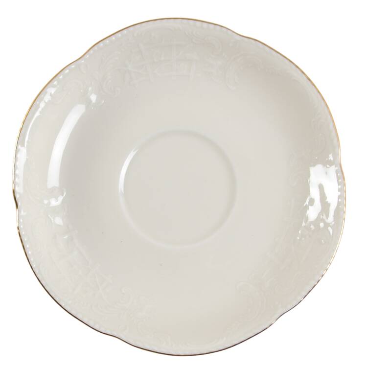Gold Band (Sanssouci, Ivory) Saucer for Flat Cup