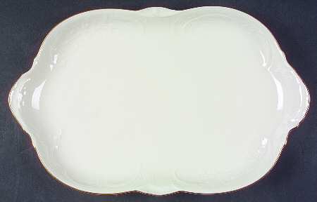 Gold Band (Sanssouci, Ivory) 13" Oval Serving Platter
