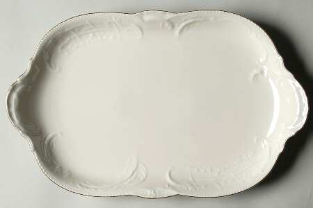 Gold Band (Sanssouci, Ivory) 15" Oval Serving Platter
