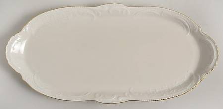 Gold Band (Sanssouci, Ivory) Large Sandwich Tray