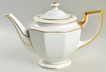 Gold Band (Maria, Thin Gold Band) Teapot & Lid