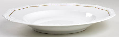 Gold Band (Maria, Thin Gold Band) 12" Pasta Serving Bowl